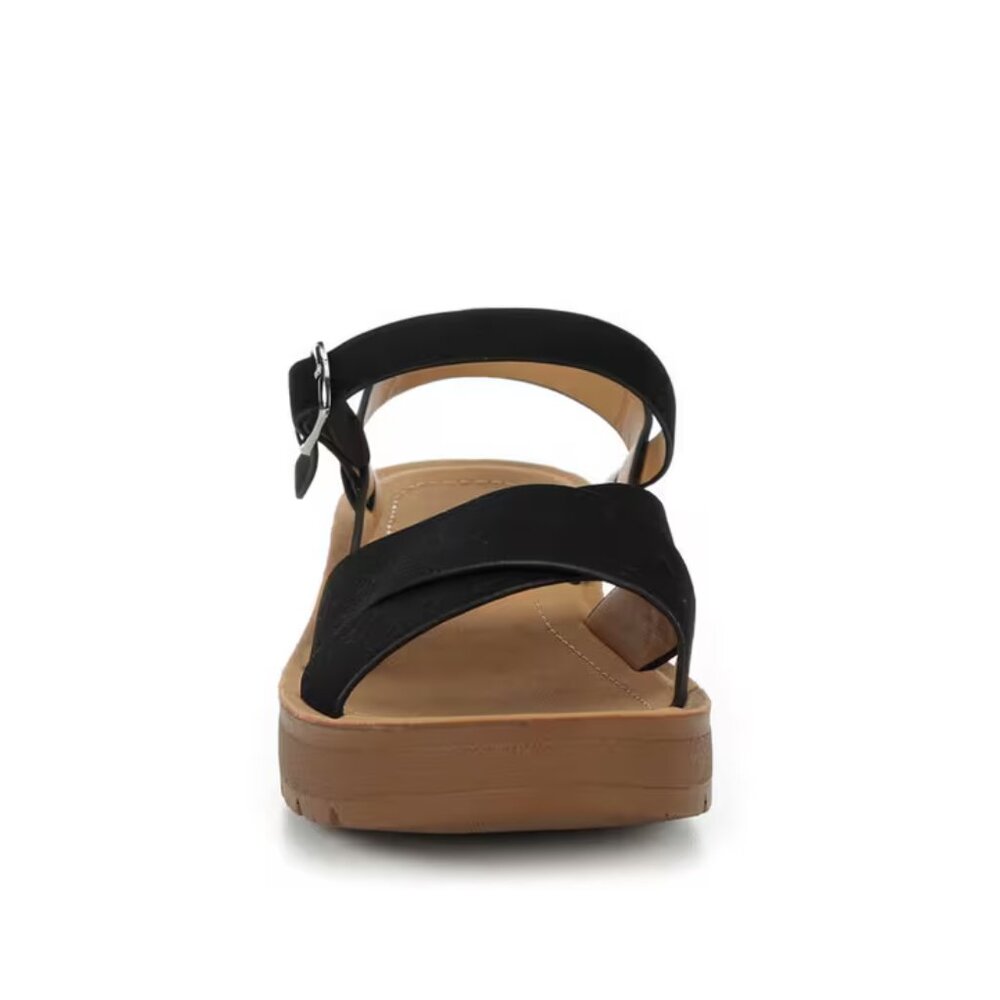 Soda Women's Black Chester-S Wedge Sandals/NIB/7 - Picture 4 of 15